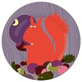 Foret AL921E Small Plate with Squirrel Motif by Foret