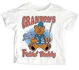 米国カスタムKids Grandpa 's Lil釣りBuddy Bear幼児Tシャツ カラー: ホワイト