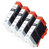Canon キャノン BCI-7e(BK/ブラック)【4本セット】 最新 互換 インクカートリッジ 7eBK 7e 純正と併用可能 (対応機種: PIXUS MP970 MP960 MP950 MP830 MP810 MP800 MP610 MP600 MP500 MX850 iP7500 iP5200R iP4500 iP4300 iP4200)【STAR JET製】