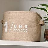 Ducklingup 収納ボックス　折り畳み式　洗濯物カゴ　ラミーコットン生地　ランドリーバスケット　ゴミ箱 ゴールド (スタイル21)