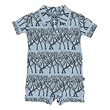 Kickee Pants 男の赤ちゃん用 ロンパース プリントポロ Prd-kpbr604-Pfr US サイズ: 18-24 Months カラー: ブルー