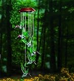 Plow & HearthカラーChanging Solar Powered Hummingbird Hangingモバイルwith LEDライト直径5 × 28 H