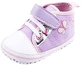 C-Princess ベビーシューズ ファーストシューズ スニーカー 歩行練習 子供用 キッズ 女の子 赤ちゃん 蝶飾り かわいい 柔らかい 出産祝い (11cm, Aパープル)