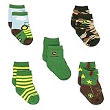 John Deere Boys 5パッククルーソックス(ベビー) カラー: ブラウン