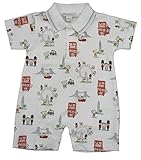 Kissy Kissy baby-boys Infant London Eye Print Short Playsuit with Collar