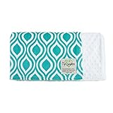 マイBlankeeドルチェヴィータオセアノMinkyティールスノーMinkyドットホワイトベビー毛布/ワット、29 "×35"