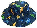 AbG Infant Boys Navy Blue Dinosaur Floppy Sun Hatバケットキャップ