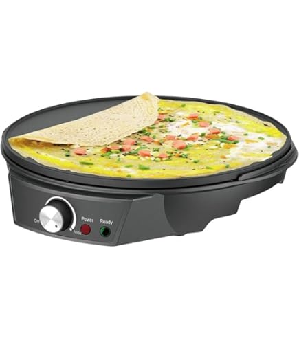 Amazon | Deronder電気クレープメーカー 温度制御ロティ