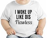 I Woke Up Like Dis Flawless Funny Slogan オーガニックベビーTシャツ 12 - 18 Months
