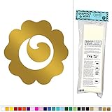 文字O in Flower初期 – Fun Kids女の子ベビー部屋 – ビニールステッカーデカール壁アート装飾 ゴールド 061116W5369_MetallicGold