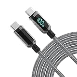 首佩 LEDディスプレイ高耐久ナイロン USB-C & USB-C ケーブル 100W PD対応 MacBook Pro/Air iPad 