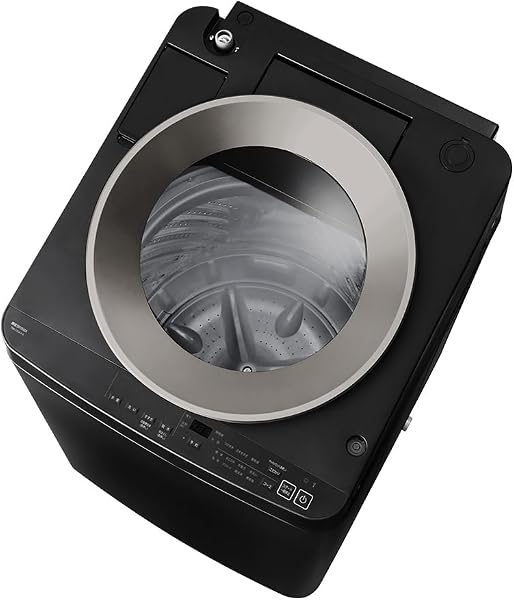 【Amazon.co.jp Exclusive】 Iris Ohyama Washing Machine, 10.0kg, Black OSH, Powerful Vortex Cleaning, Design Model TNI-100A4-B, No Bath Water Hose, Osh - 1