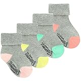 Capelli新しいYork Infant Girls Socks with Fold Over Cuff and Grippers カラー: グレー
