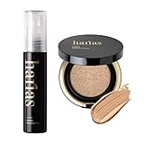 HARIAS ハリアス (公式) 2点 メイクセット クッションファンデ(アンバー) メイクキープミスト フィックスミスト 保湿 美容液 化粧崩れ防止スプレー