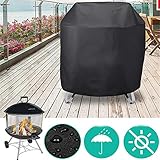 71x53cm round fire pit cover waterproof uv patio grill bbq