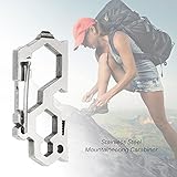 Lixadaステンレススチール登山バックル多機能ツールNail Pullerレンチスクリュードライバーのカラビナキャンプハイキングサバイバル旅行バックアウトドアスポーツ