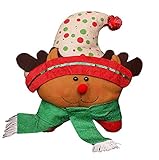 ロングキャップパターンのクリスマスは、ピローコットンの家の装飾的なクッションを投げる、鹿