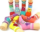 (リアルスタイル)Real Style ベビー 幼児用 キッズ 子供 靴下 ソックス アニマル 動物 キャラクター ネコ 猫 ジュニア 12足 セット クルー丈 カラフル 女の子 男の子
