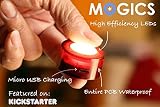 Waterproof LED Candle 4-Pack by Mogics®, Amazing Multi-Function Compact LED Light - 100% Waterproof,