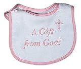 Raindrops A Gift From God Embroidered Bib, Pink by Raindrops [並行輸入品]