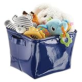 mDesign Baby Nursery Organizer Storage Bin for Diapers, Stuffed Animals, Towels, Blankets - Vegan Pa