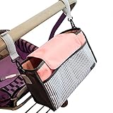 ベビーカー用バッグ ドリンク ボルト ボルダー 小物入れ 収納 コンパクト (pink)