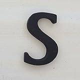シンプルブラック! 真鍮レター45mm　小文字　アルファベット s