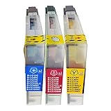 LC12 (C/M/Y) 3本セット [Brother]ブラザー 新互換インクカートリッジ残量表示付き (最新型ICチップ付き) 【A.I.S製品】