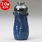 10個セット 花瓶 ナマコ黒流し耳付花瓶 [ 7 x 16.5cm ] 料亭 旅館 和食器 飲食店 業務用