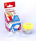 HelpyHook 10 – 画期的な画像ハンガー – 親指でワンプッシュするだけ! – ツールも何も要りません - 7.7KgまでOK – 10個入りパッケージ