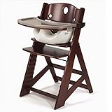 Keekaroo Height Right High Chair Mahogany with Infant Insert and Tray, Vanilla by Keekaroo [並行輸入品]