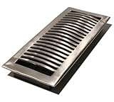 Decor Grates LA412-NKL 4-Inch by 12-Inch Aluminum Floor Register, Nickel [並行輸入品]