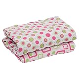 juDanzy 100% Cotton Muslin Swaddle Blankets Set of 2 Large 45X45 Baby Girl or Boy (Hot Pink & Lime) 