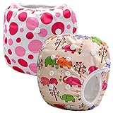 StoreofbabyJP　ベビー＆子供用　水着 スイムパンツ　赤ちゃん　再利用可能 防水 スイム布 水遊び　男女兼用　サイズ調整可能　オムツカバー スイミング　両点セット