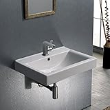 CeraStyle CeraStyle 064200-U-One Hole-637509844998 Mona Collection Bathroom Sink, White [並行輸入品]