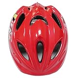 TangQI ヘルメット 子ども用 自転車 サイクリングヘルメット 42～50cm 軽量 12穴通気 調整可能 (レッド)