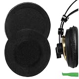 Geekria イヤーパッド Comfort 互換性 パッド アーカーゲー AKG K240/ K240S/ K240MKII/ K241/ K270/ K271/ K271S/ K272/ K52/ K72/ K92/ K242/ K340/ K550/ K551 ヘッドホンに対応 パッド イヤー/イヤーカップ ベロア(ブラック)