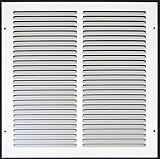 12 " W x 12 " HスチールReturnエアグリル – Sidewall and Cieling – HVACダクトカバー – ホワイト[外側寸法: 13.75 " W x 13.75 " 