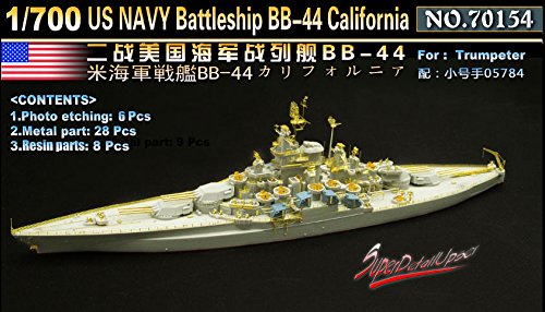 1/700 米海軍戦艦 カリフォルニア用ディティールセット