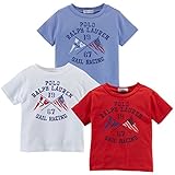 Ralph Lauren(ラルフローレン) フラッグプリントロゴ半袖Tシャツ 12M(9-12ヶ月) ブルー [並行輸入品] [ウェア&シューズ]