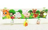 DEZAR ベビーバンパー 布絵本 かわいい 動物 77cm 脳を刺激 リバーシブル 10面 (キリン)