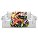 ブランケットウルトラソフトFuzzy 4サイズ！DIANOCHEデザインからby Dean Russo OL Droopy面Mastiff Dog Home Decor Unique Designer
