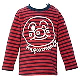 【本体綿100％】2017年 秋冬 アンパンマン 天竺 コード刺繍 長袖Tシャツ ANPANMAN レッド◇95cm