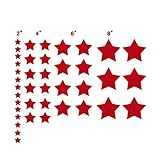 n. Sunforest 40 Red Stars Confettiビニール壁デカール取り外し可能なDIY飾りステッカー赤ちゃん保育園壁アート壁画