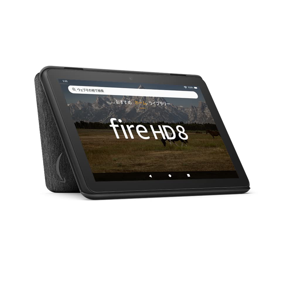 【Fire HD 8 第12世代用】Amazon純正 ファブリックカバー (ブラック)