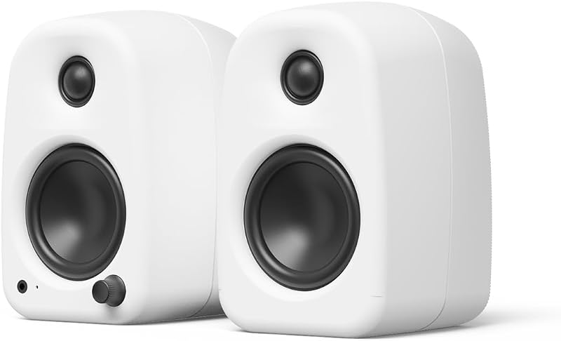 【国内正規品】Kanto コンパクトデスクトップスピーカー UKI チョーク Bluetooth5.3/USB-C入力(16-bit/48kHz)/RCA入力/50W RMS