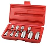 Americanツール10 pc 3 / 8 " & 1 / 2 "ドライブ六角ビットソケットセット(メトリック) by ATE