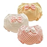 JIEYA赤ちゃんの女の子のための赤ちゃんの下着Bow-knot Briefsのパンツ、3パック (110(4～5歳), C)