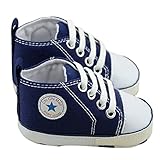 Dealzip Inc? Baby Toddler Infant Boy Girl Sneakers Canvas Sneaker for Prewalker(6-9 months,Navy Blue