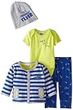 Petit Lem Baby-Boys Newborn Traveller 4 Piece Set Blue/Grey/Yellow 9 Months [並行輸入品]